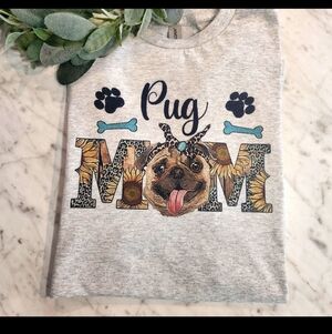 Pug mom shirt dog mama cute popular cheetah print trending